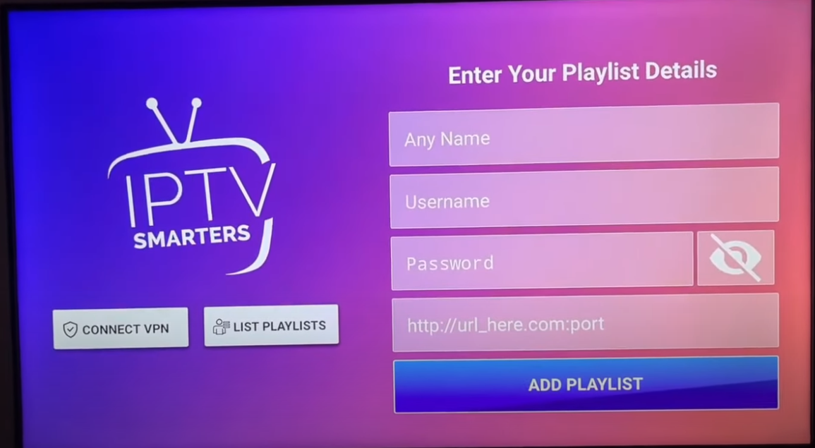 Connexion à IPTV Smarters Pro sur Smart TV